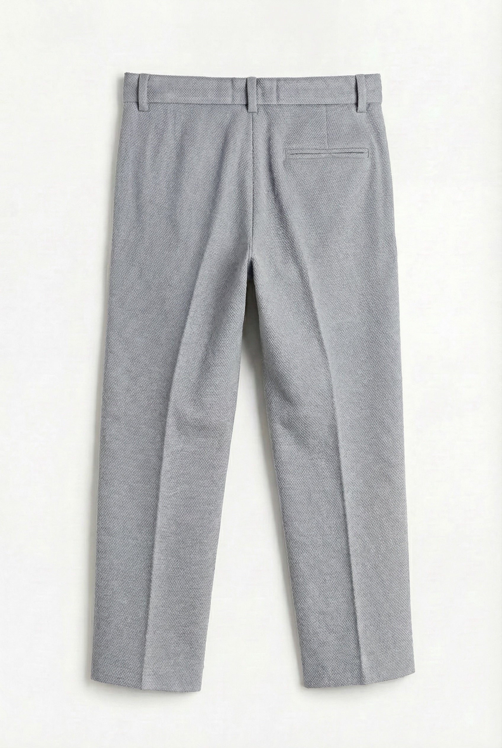 5-teiliger Anzug aus strukturiertem Gewebe für Jungen mit zweireihiger Weste - Hellgrau