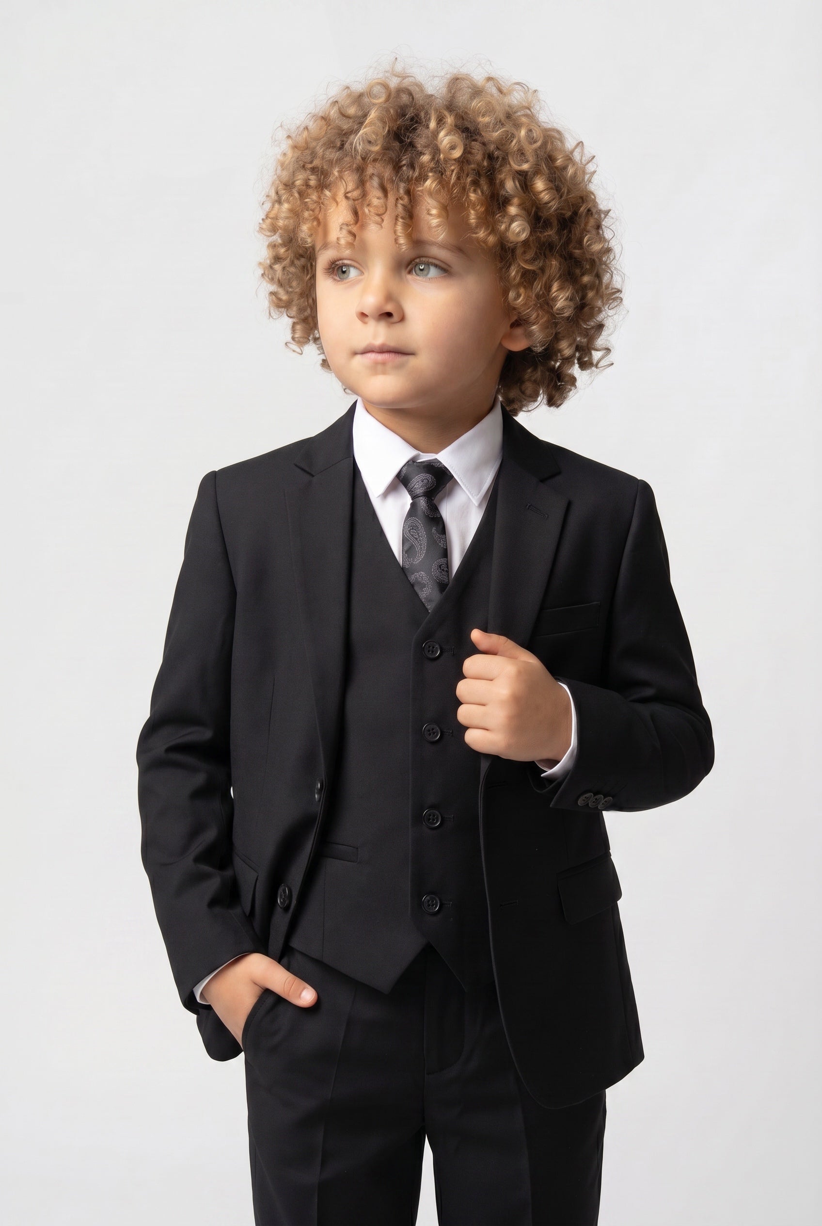 Costume habillé sur mesure pour garçon - Noir