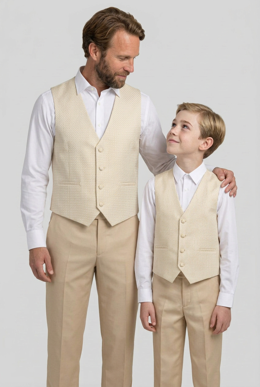 Gilet Coordinati Padre e Figlio - Oro Intenso