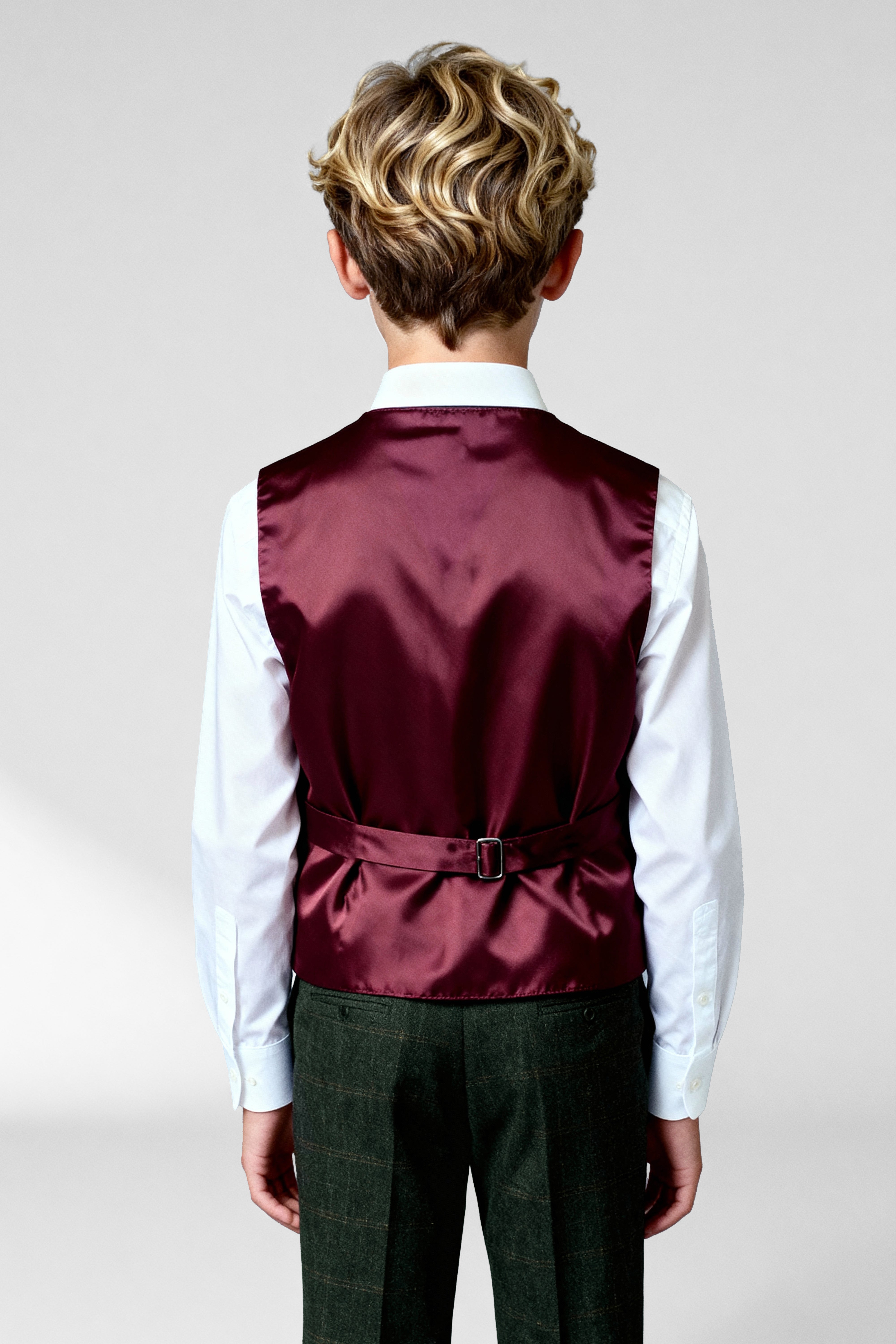 Herren- & Jungen-Karo-Tweed-Anzug 3-teiliger Vater-Sohn-Bundle | Sirri