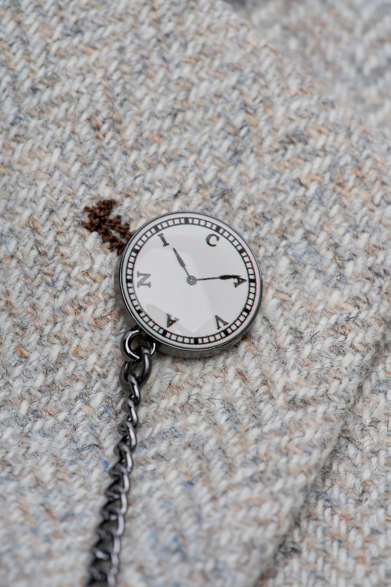 Conjunto de Traje de 3 Piezas de Lana con Espiga a Juego para Padre e Hijo - Thomas - Gris Perla