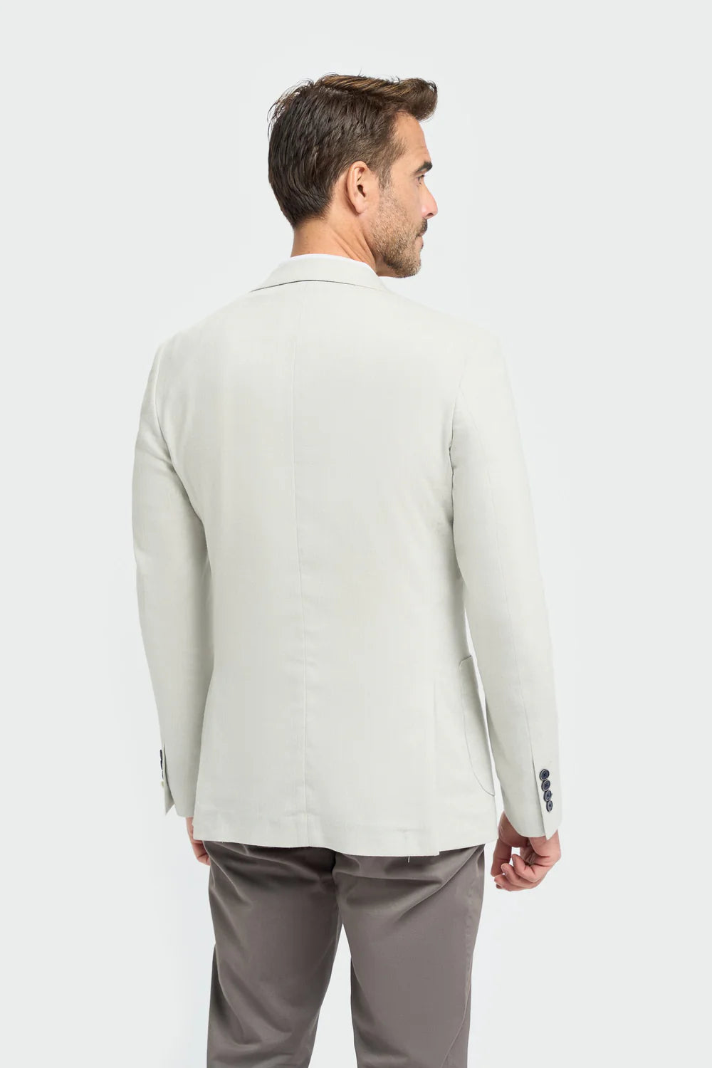 Blazer in lino a spina di pesce coordinato padre e figlio – Grigio ardesia