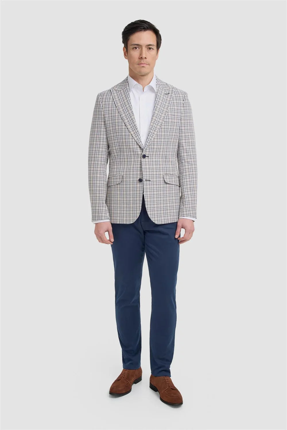 Vater & Sohn Passender Mini-Karo-Blazer - Beige