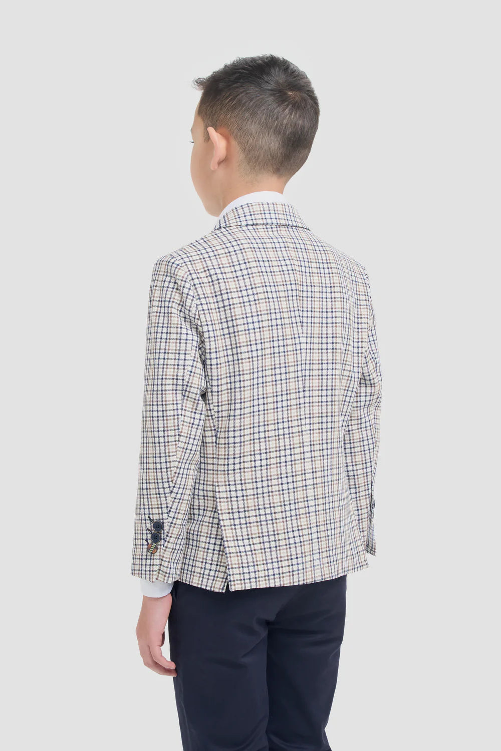 Vater & Sohn Passender Mini-Karo-Blazer - Beige