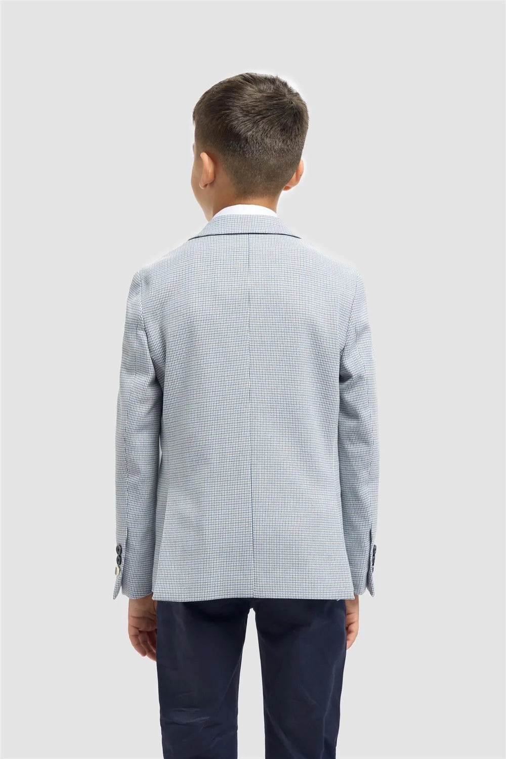 Blazer a quadretti Puppytooth coordinato padre e figlio - Blu