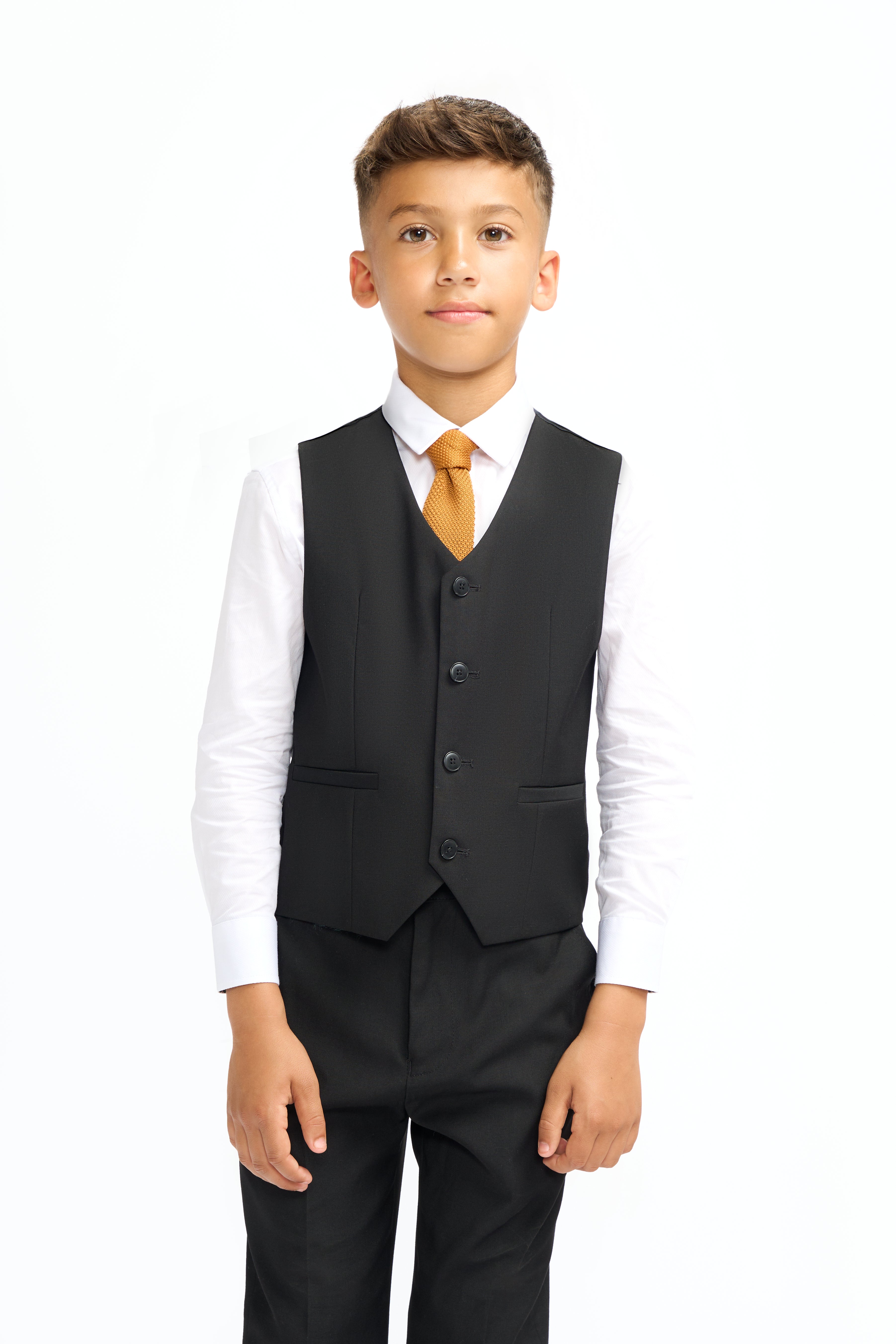 Father & Son Matching Slim Fit 3-Piece Suit Set - Malibu Black
