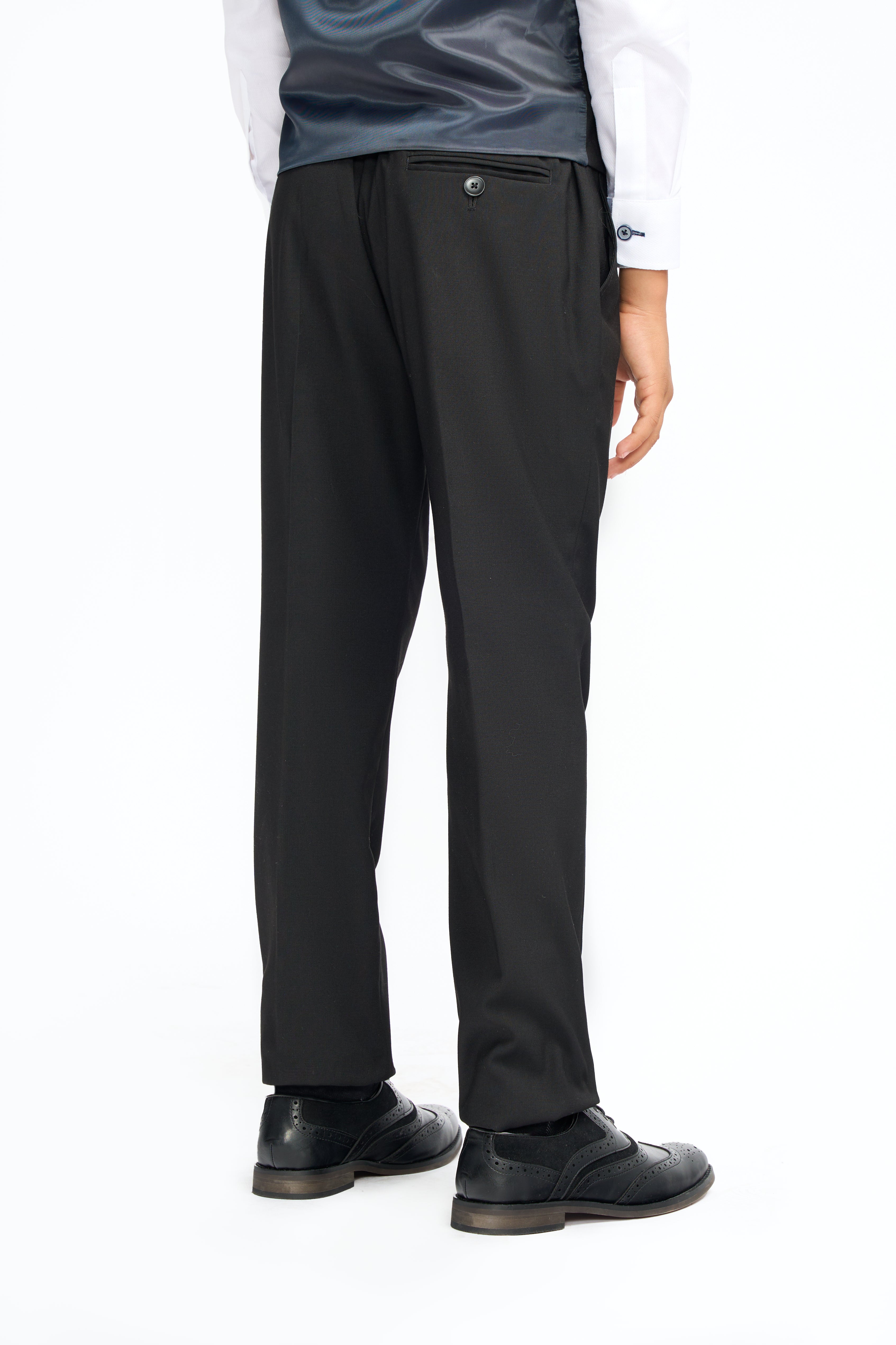 Father & Son Matching Slim Fit 3-Piece Suit Set - Malibu Black