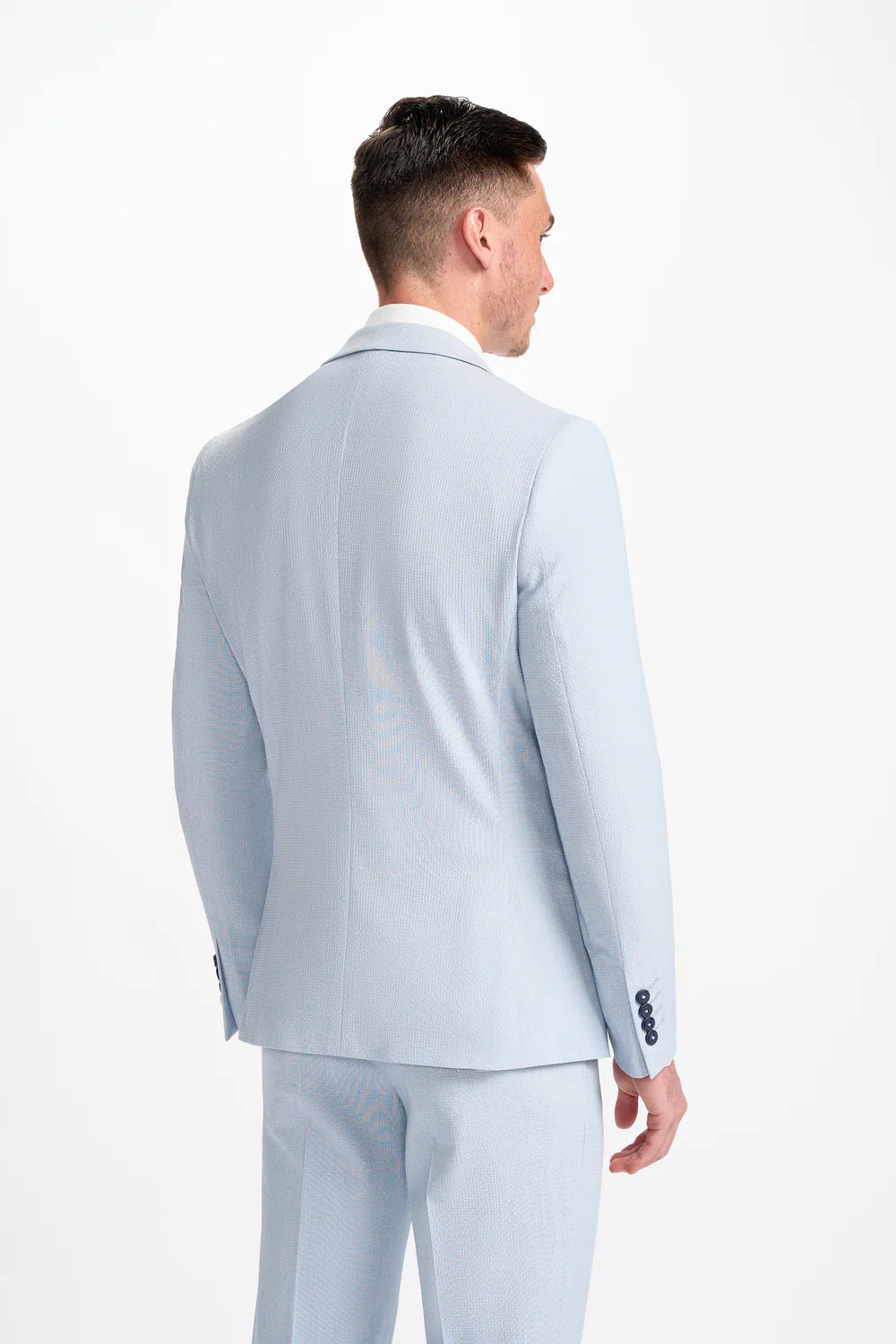 Baba ve Oğul Uyumu Dokulu Blazer - Gökyüzü Mavi