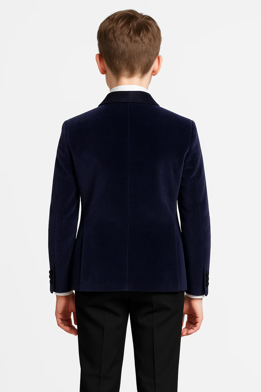Vater & Sohn Passende Samt Dinnerjacke - Navy Blau