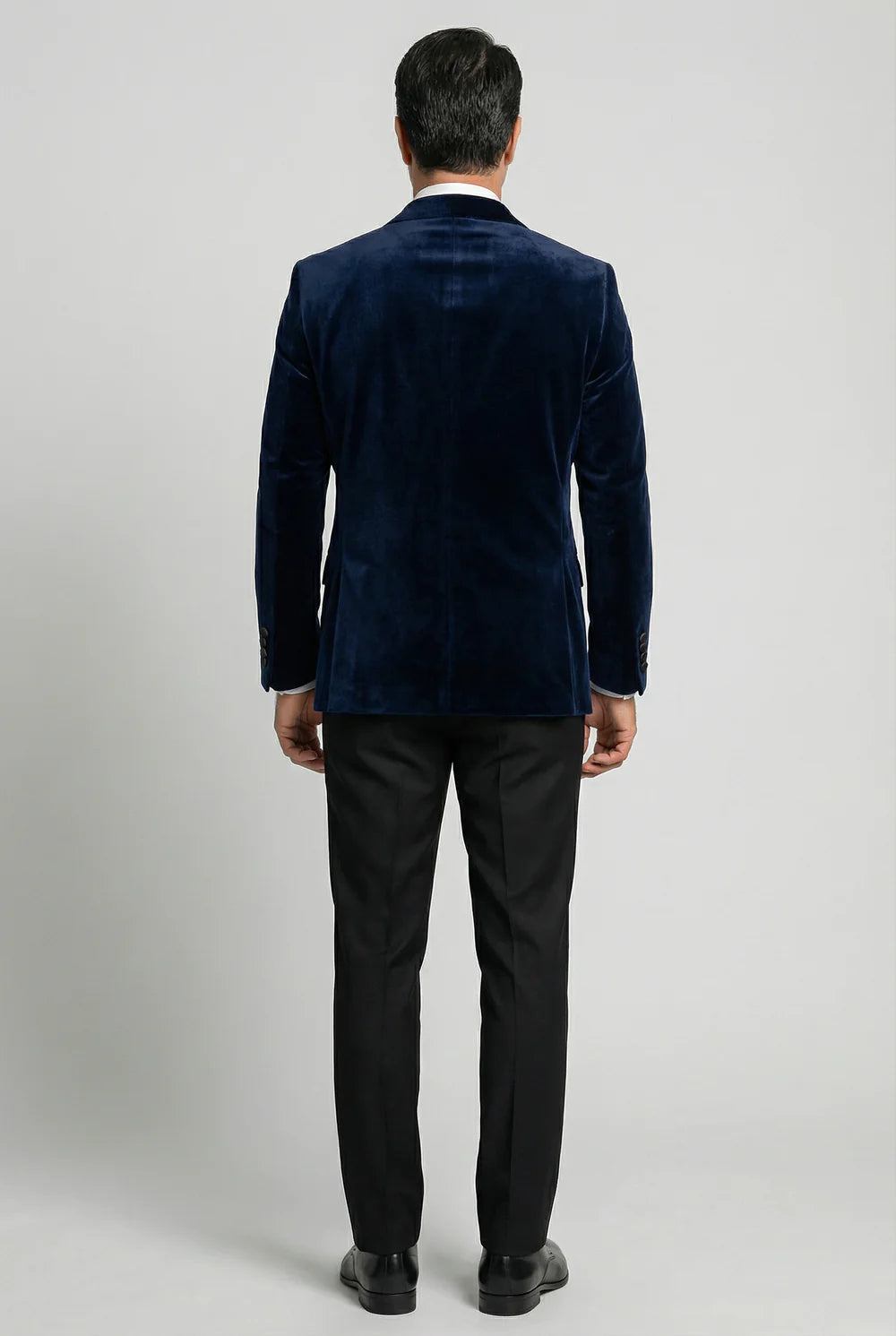 Vater & Sohn Passende Samt Dinnerjacke - Navy Blau