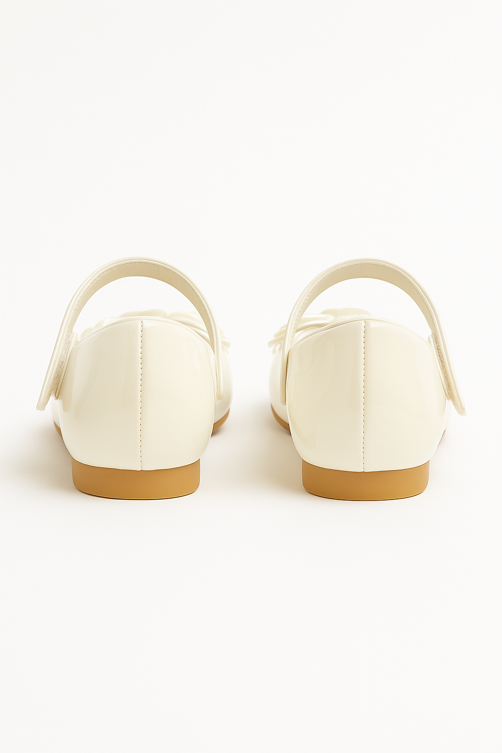 Flower Girls Mary Jane Formal Patent Shoes - Ivory Back Picture