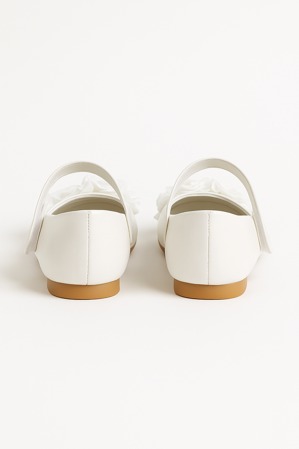 Flower Girls Mary Jane Formal Patent Shoes - White Back Picture