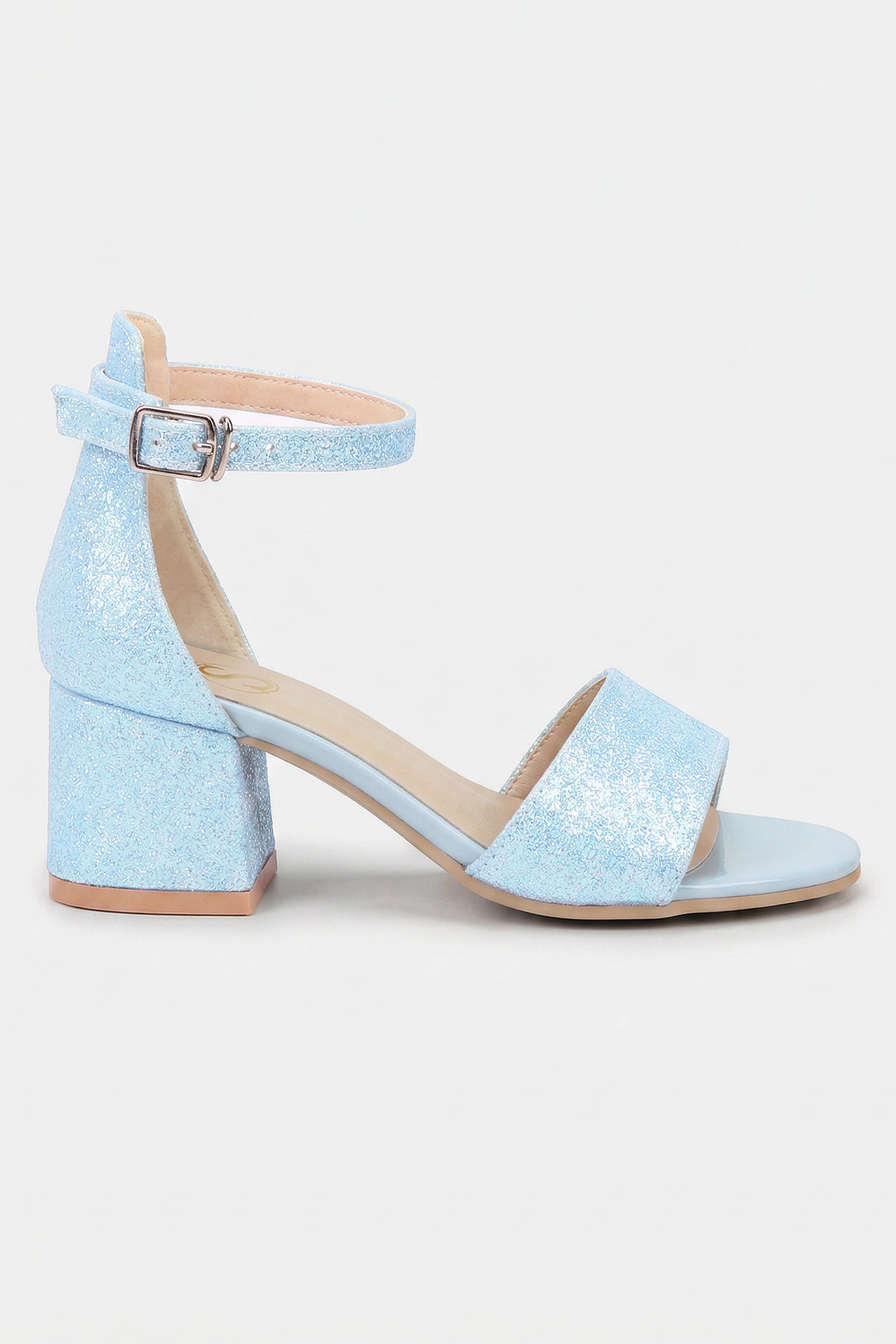 Mädchen Knöchelriemen Blockabsatz Sandalen - SPARKLE - Blau