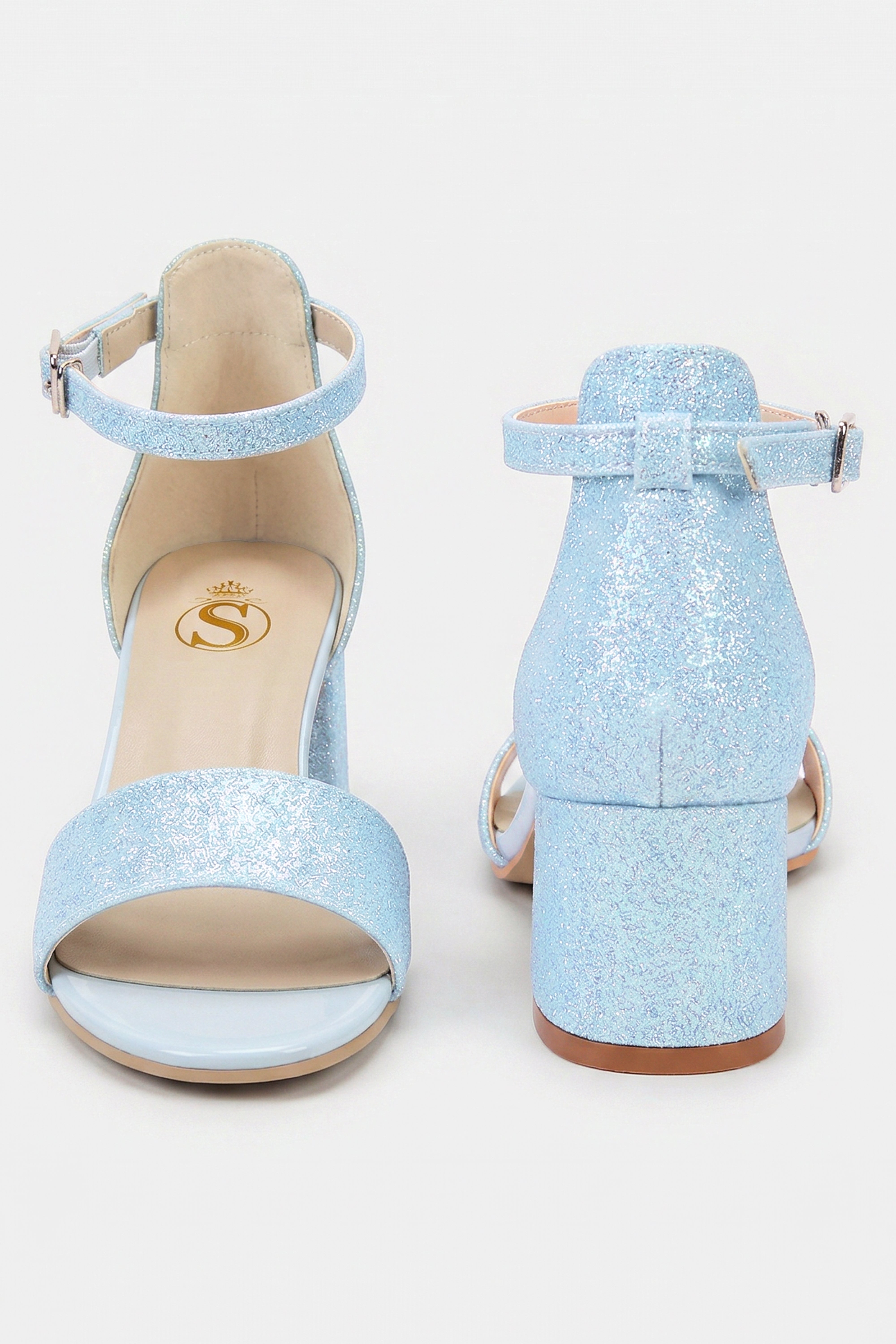 Mädchen Knöchelriemen Blockabsatz Sandalen - SPARKLE - Blau