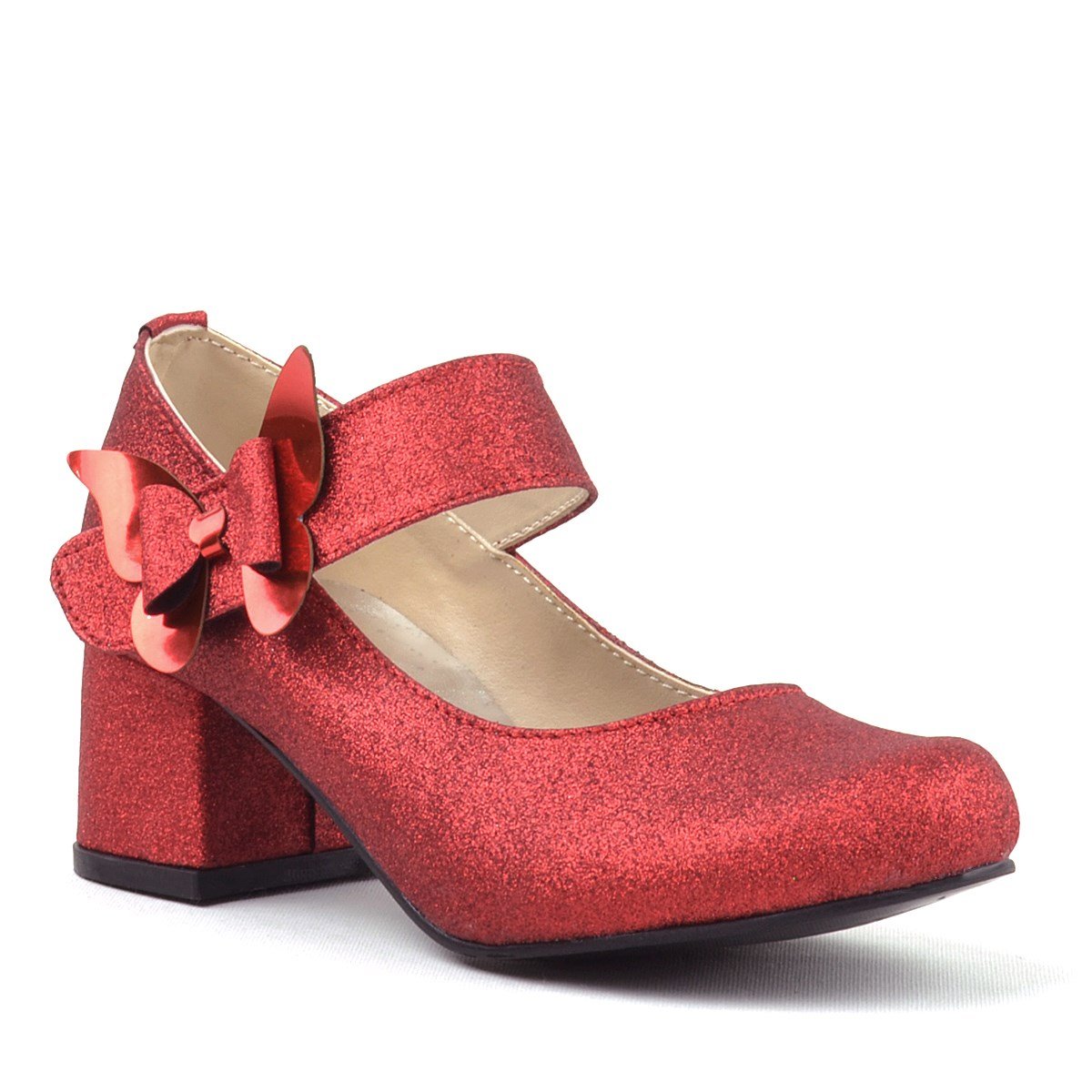 Chaussures Mary Janes à talons carrés pailletés pour filles - Winx - Rouge
