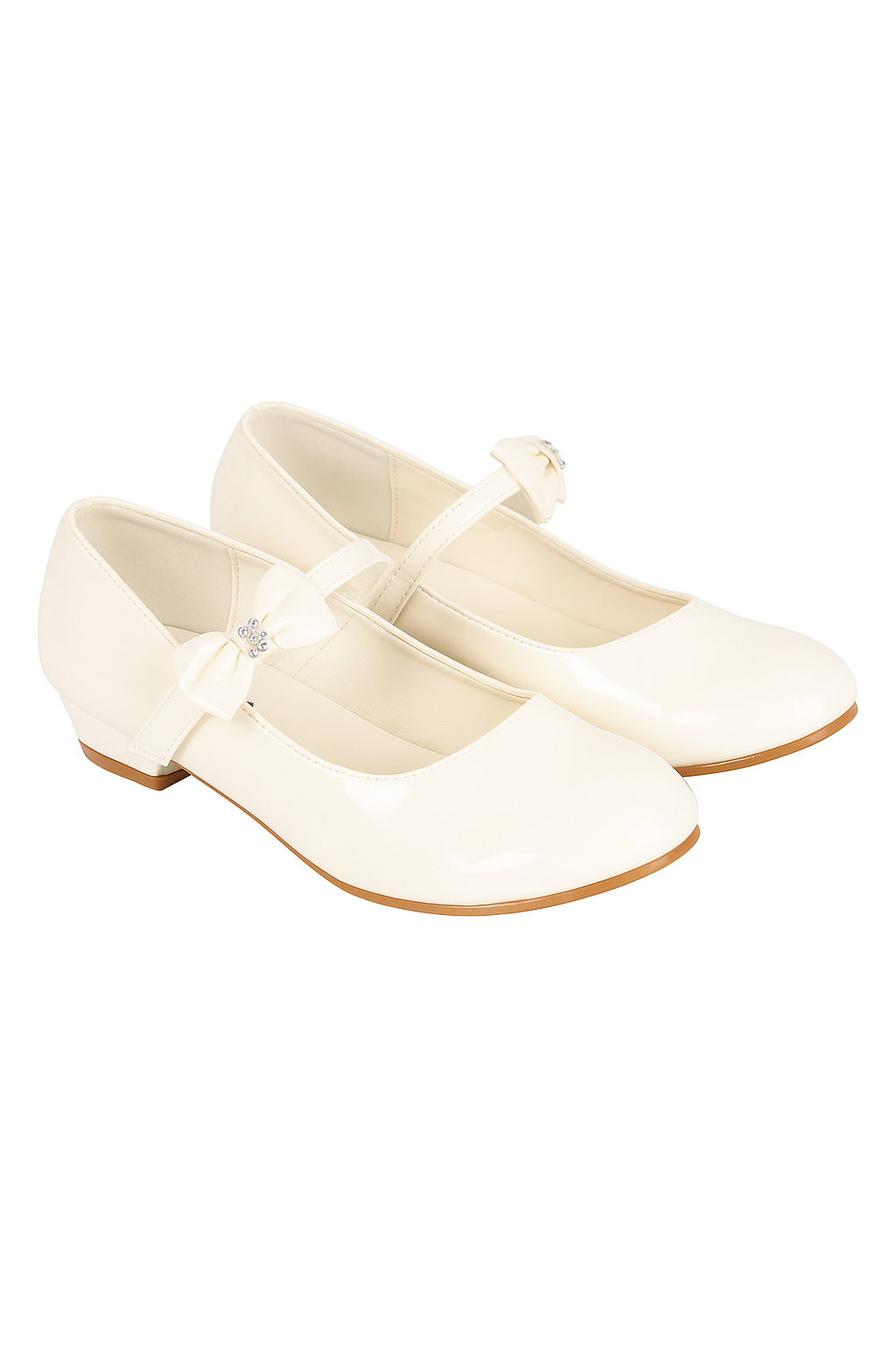 Mädchen Mittelhohe Lack Mary Jane Schuhe - DANIELLE - Elfenbein