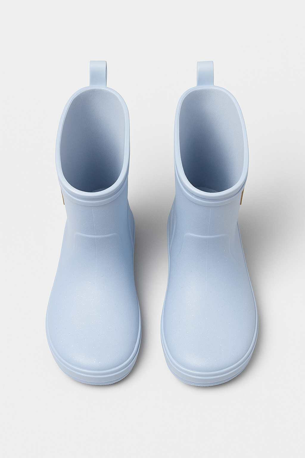 Girls Pull On Rain Boots - Angel - Blue Front Picture
