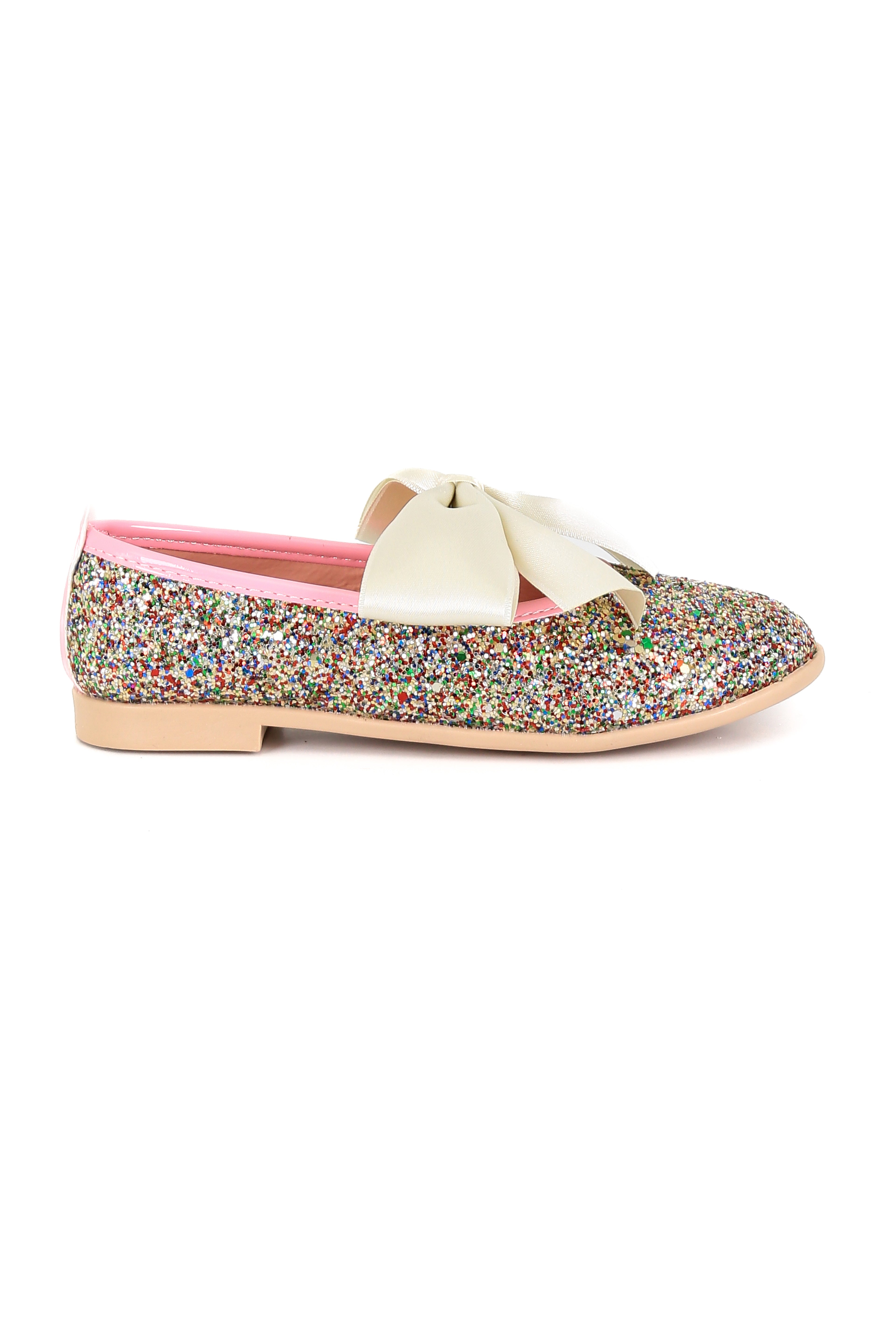 Girls Sequin Ballerina Flat Pumps - LOLA - Multi Colour