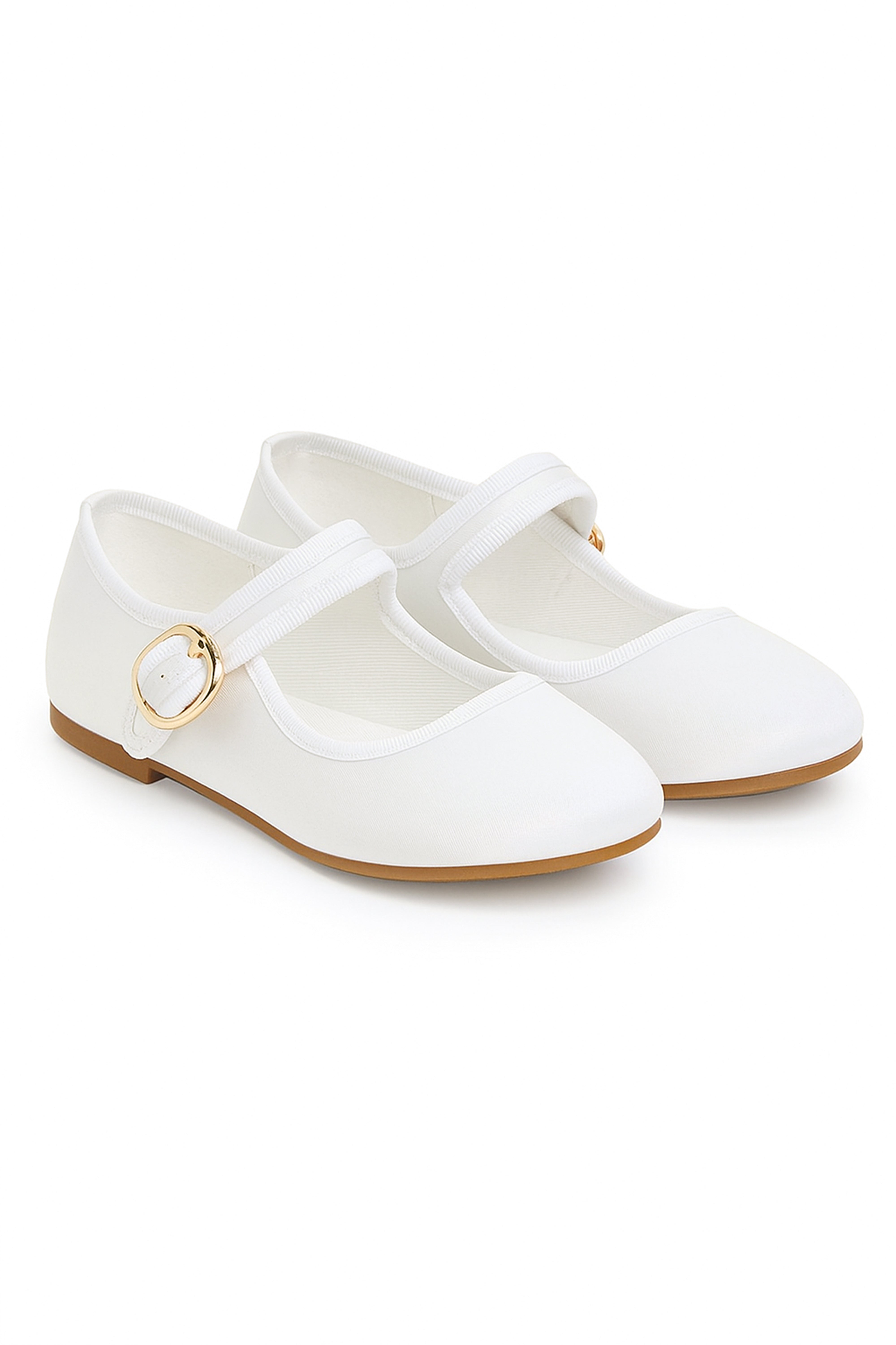Girls' Communion Satin Mary Jane Shoes - HANA - Ivory Side Picture