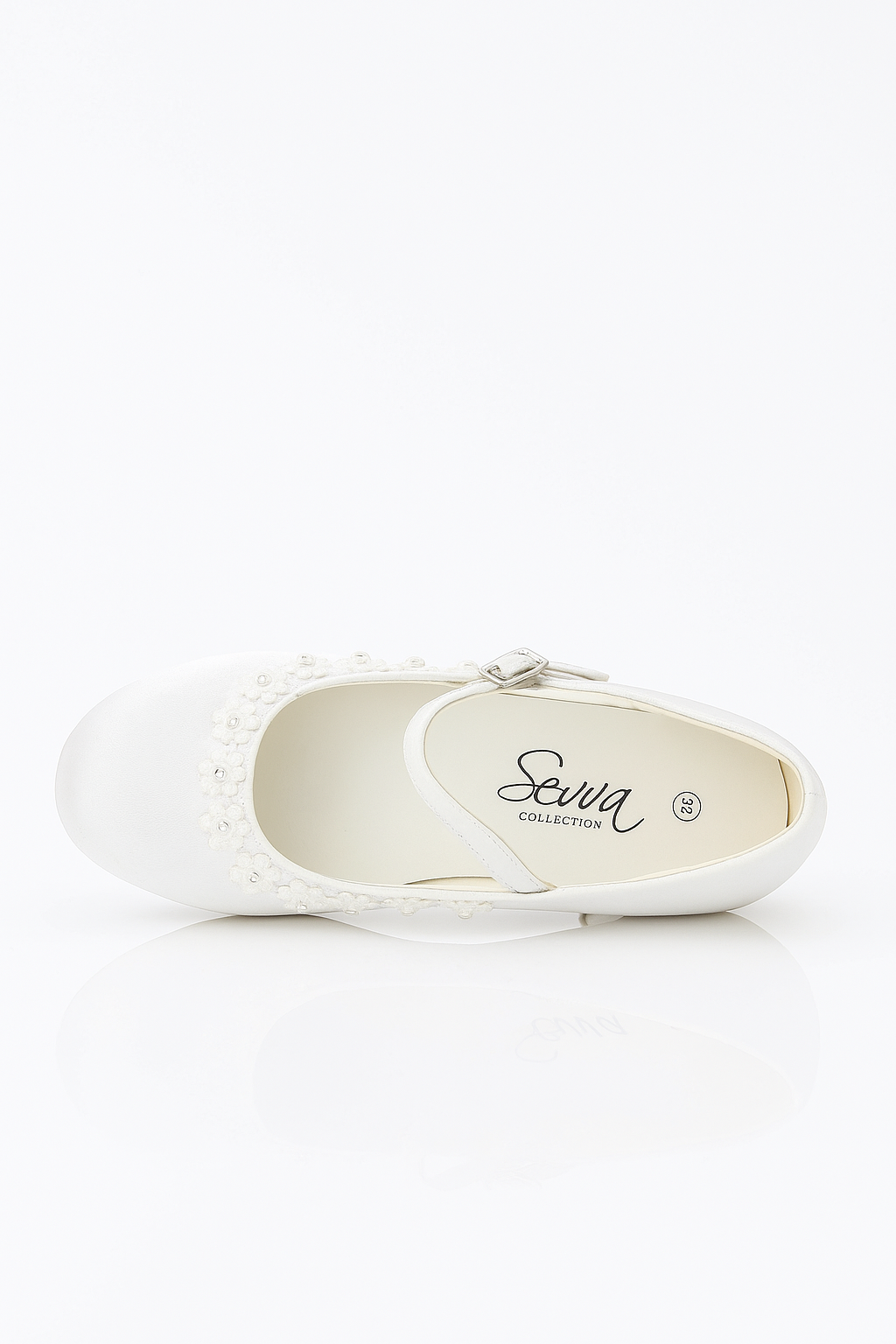 Girls' White Floral lace Mary Jane Shoes - BETTY - White