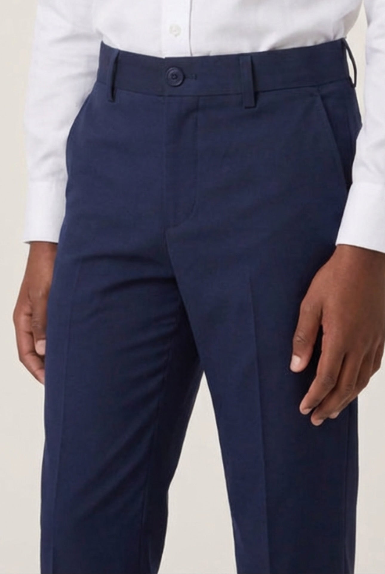 Formelle Hose für Jungen im Slim Fit mit verstellbarer Taille - Marineblau