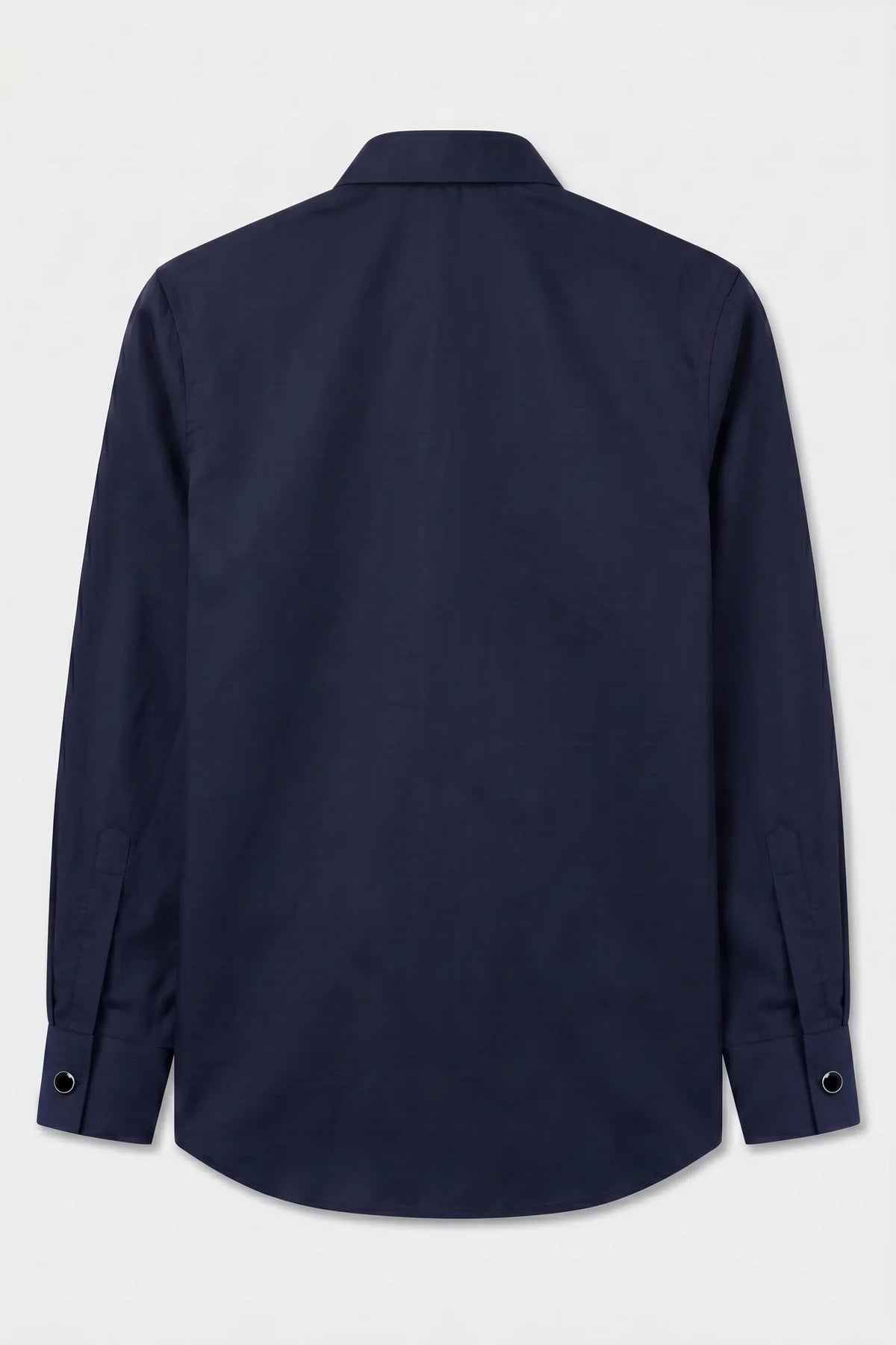 Camicia classica da ragazzo con colletto e gemelli - Blu navy