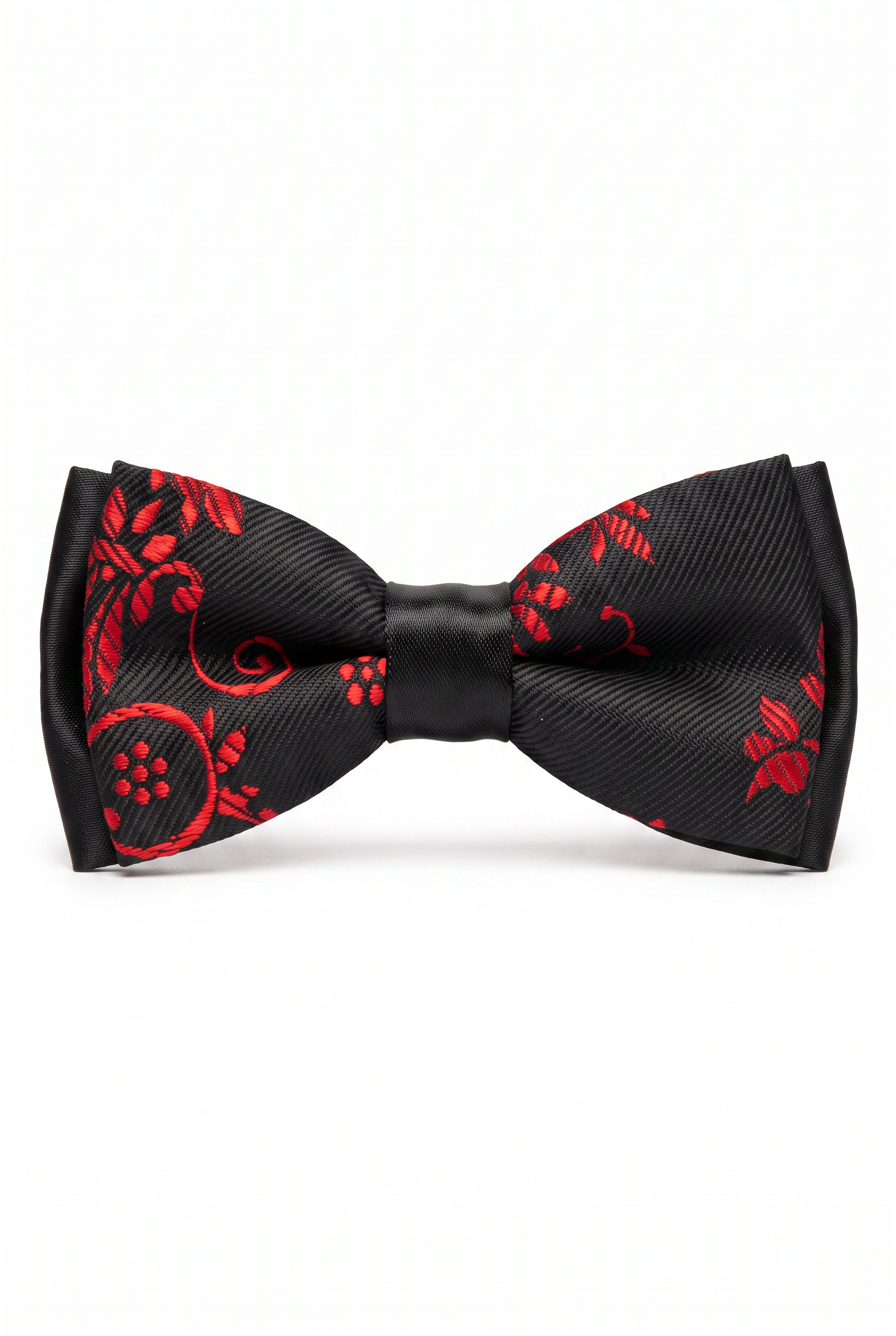 Kids Bow Tie – Adjustable Pre-Tied Bow Tie for Boys - Black and Red
