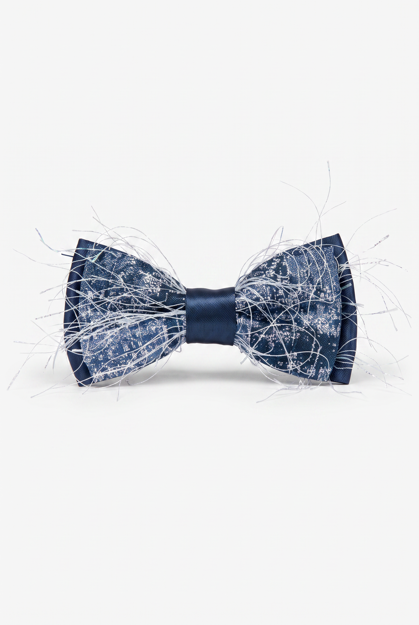 Kids Bow Tie – Adjustable Pre-Tied Bow Tie for Boys - Fringed Navy
