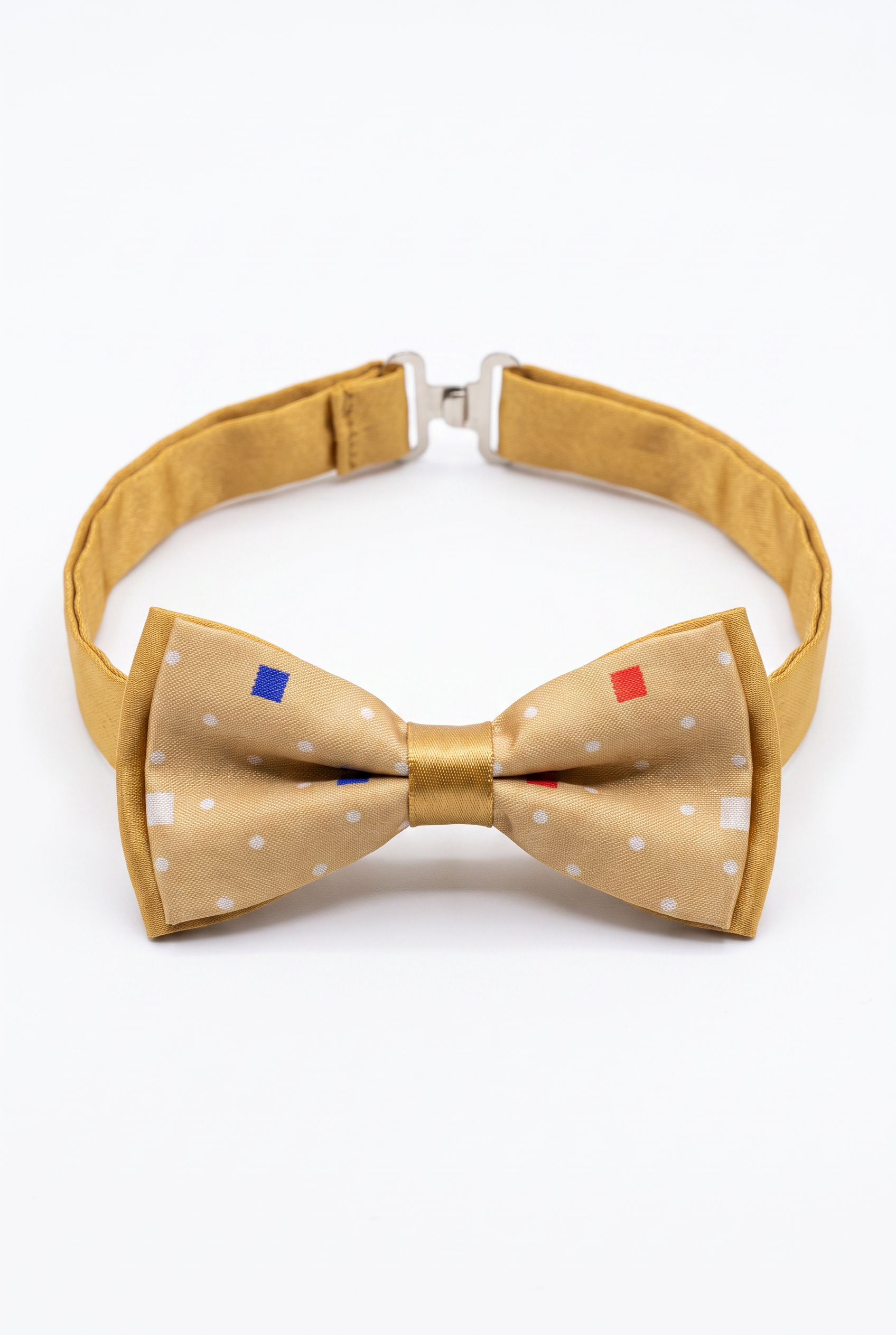 Kids Bow Tie – Adjustable Pre-Tied Bow Tie for Boys - Gold Picture
