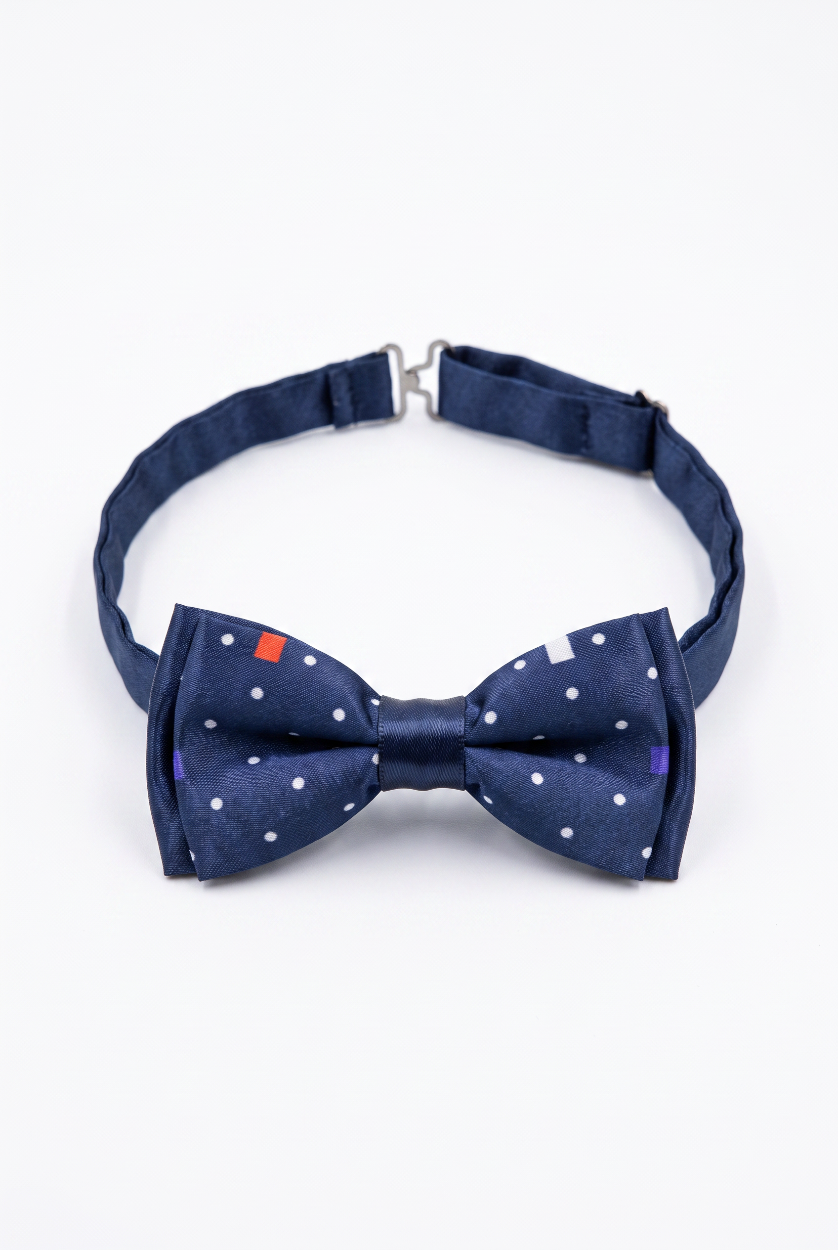 Kids Bow Tie – Adjustable Pre-Tied Bow Tie for Boys - Navy Picture