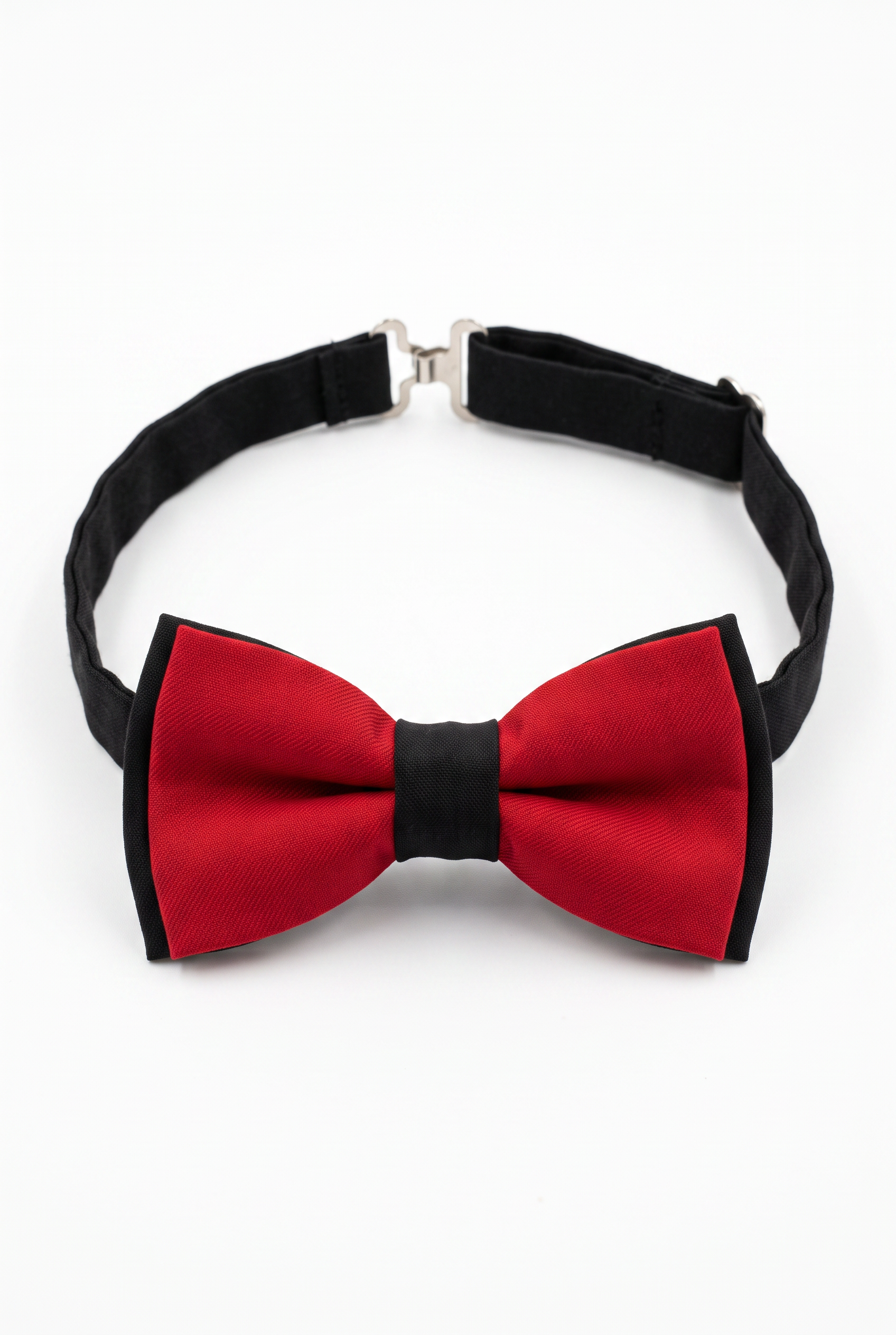 Kids Bow Tie – Adjustable Pre-Tied Bow Tie for Boys - Red Image
