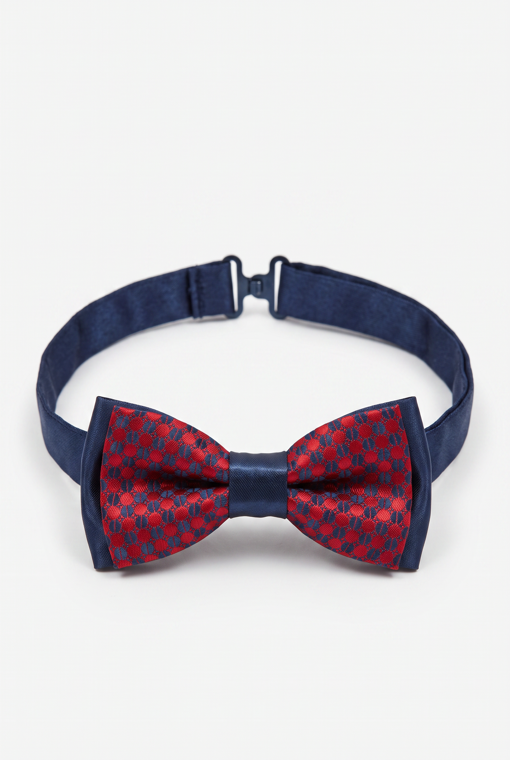 Kids Bow Tie – Adjustable Pre-Tied Bow Tie for Boys - Red and Navy Picture