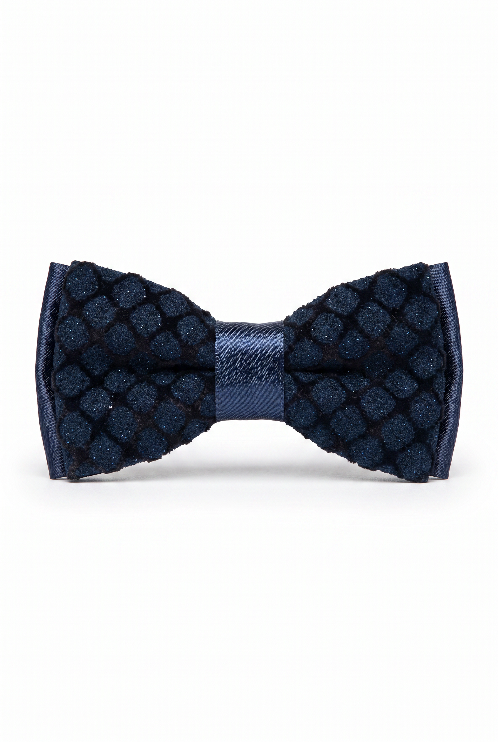Kids Bow Tie – Adjustable Pre-Tied Bow Tie for Boys - Sparkly Diamond Navy
