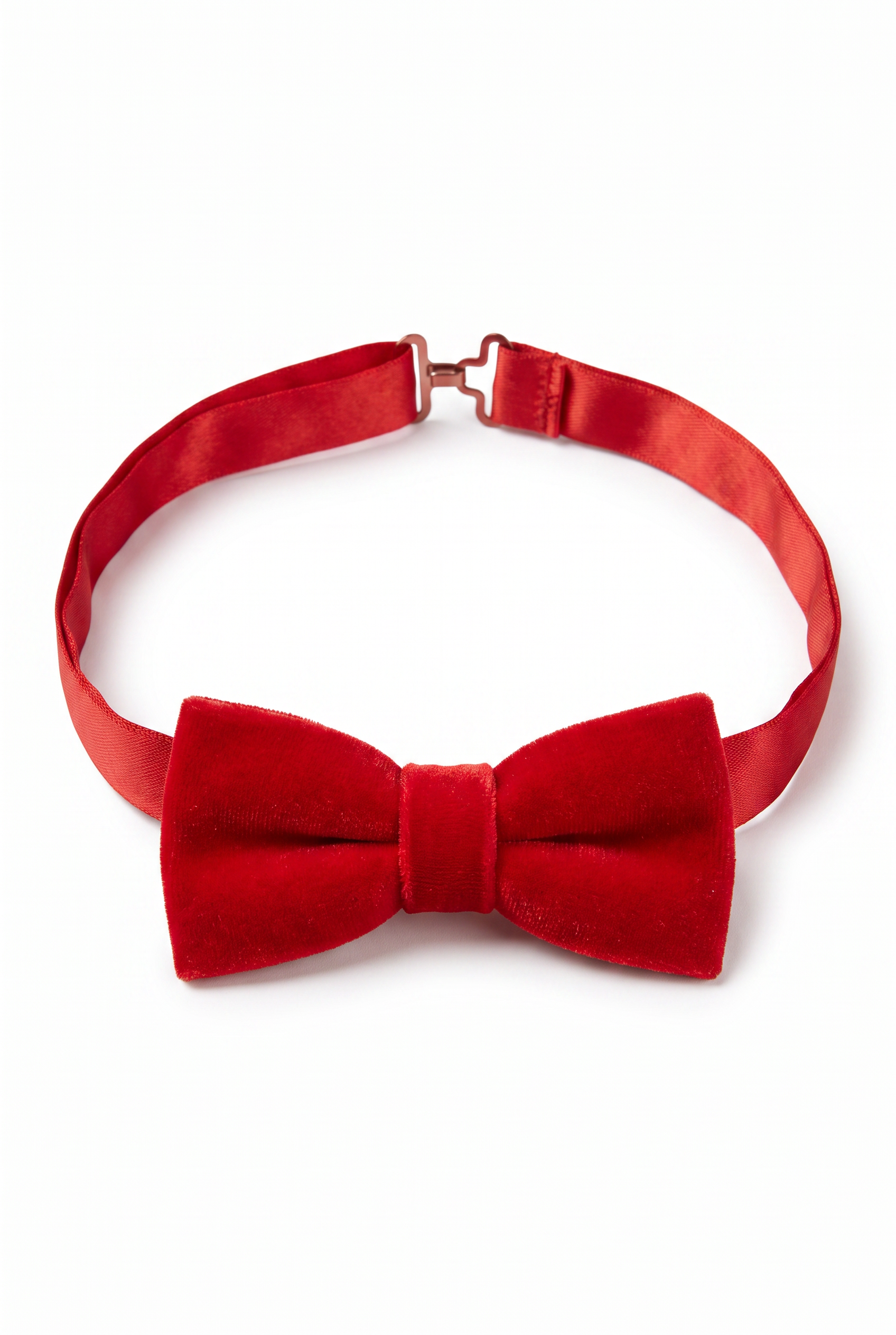 Kids Bow Tie – Adjustable Pre-Tied Bow Tie for Boys - Velvet Red Picture