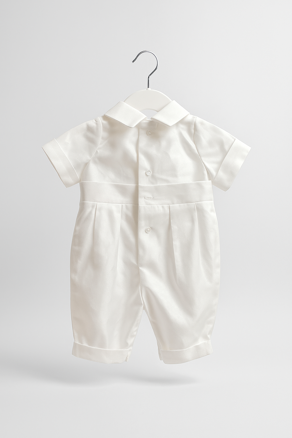 Luxurious Baby Boys Christening Romper Set - PETER - Ivory