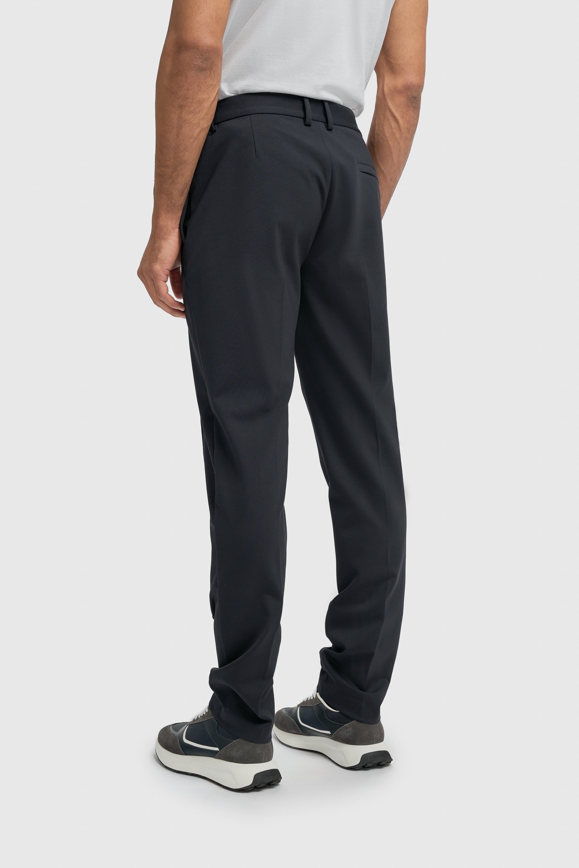 Men’s 2-Piece Casual Zip Up Tracksuit - Coney - Navy Trousers Back Picture