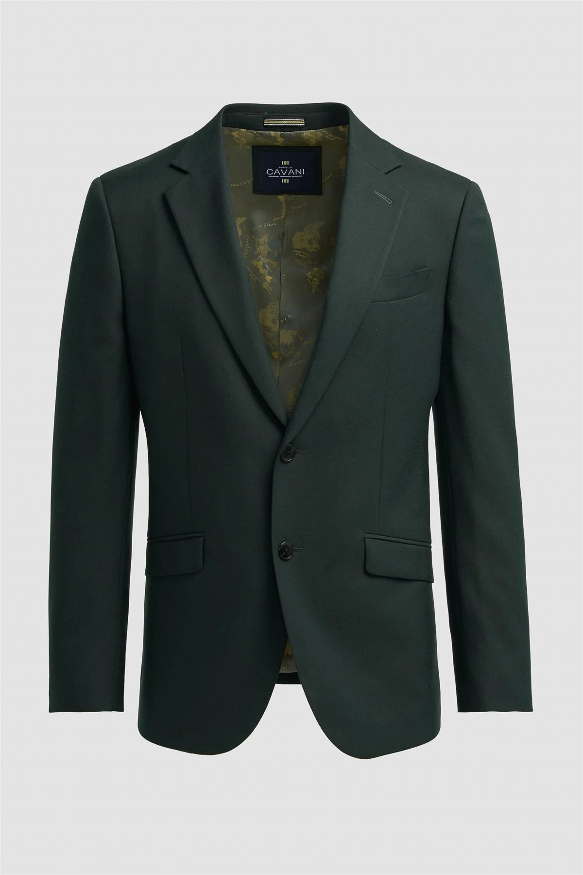 Traje formal ajustado de 3 piezas para hombre - Malibu - Verde bosque