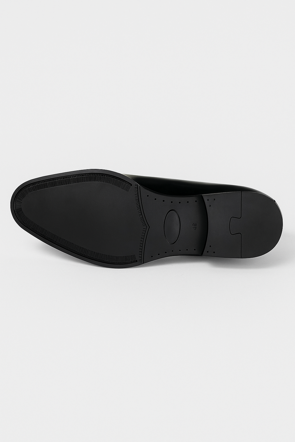 Men’s Black Patent Oxford Dress Shoes - KANSAS Sole Picture