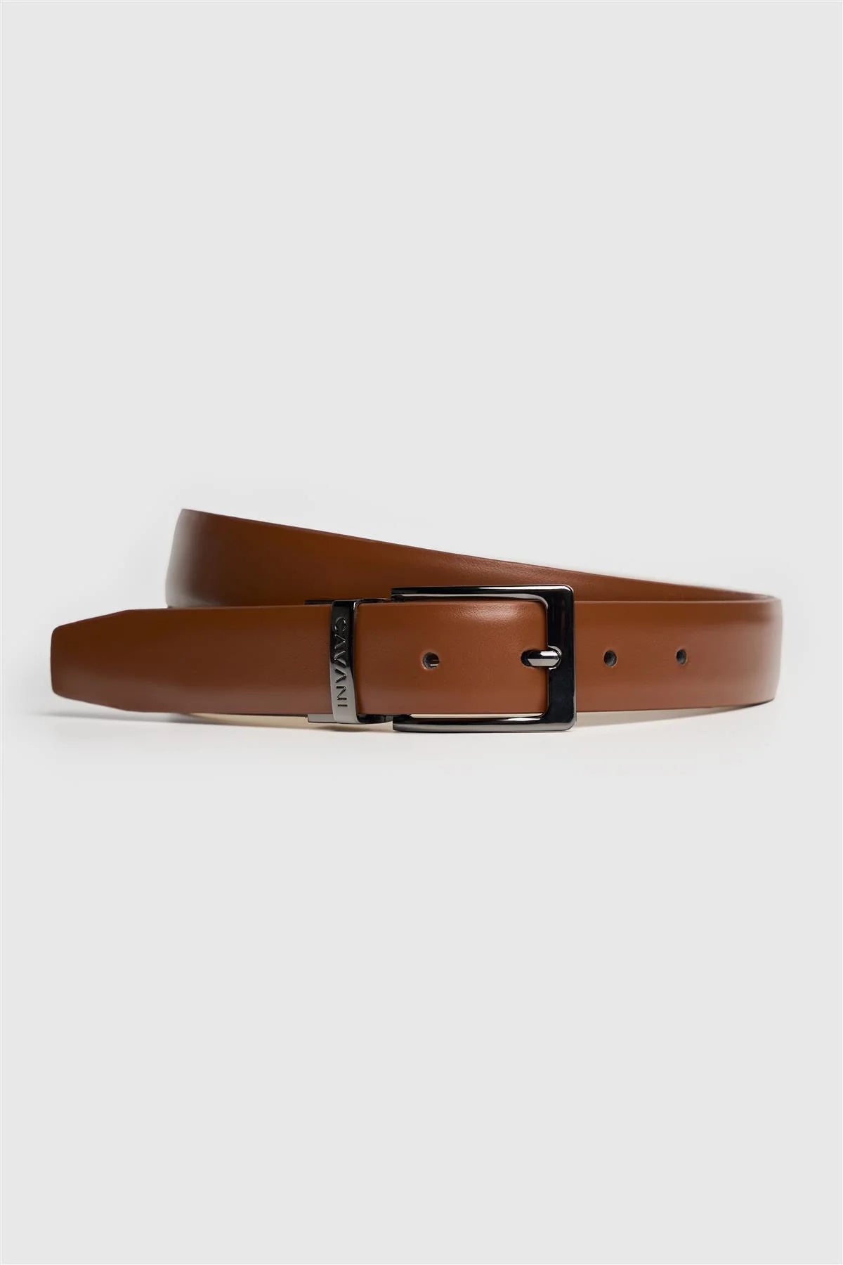 Men's Brown & Ivory Reversible Genuine Leather Belt - Cavani