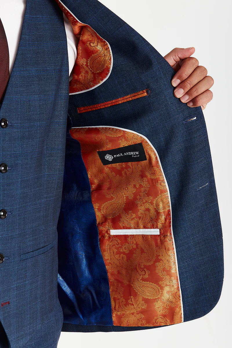 Herren Karomuster Marine Anzugjacke - VICEROY - Marineblau