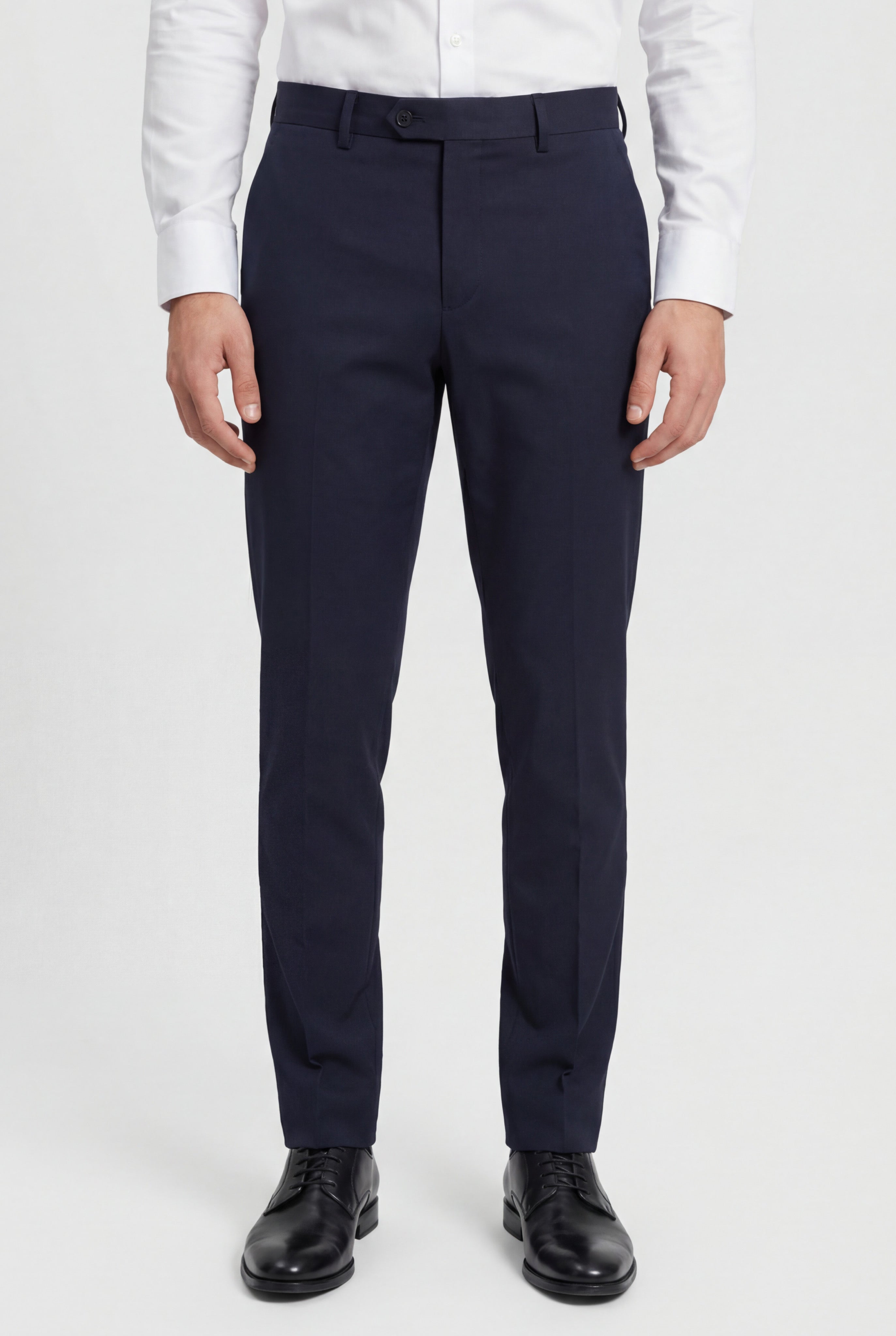 Herren Baumwolle Regular Fit Chinohose - Zack - Schwarz