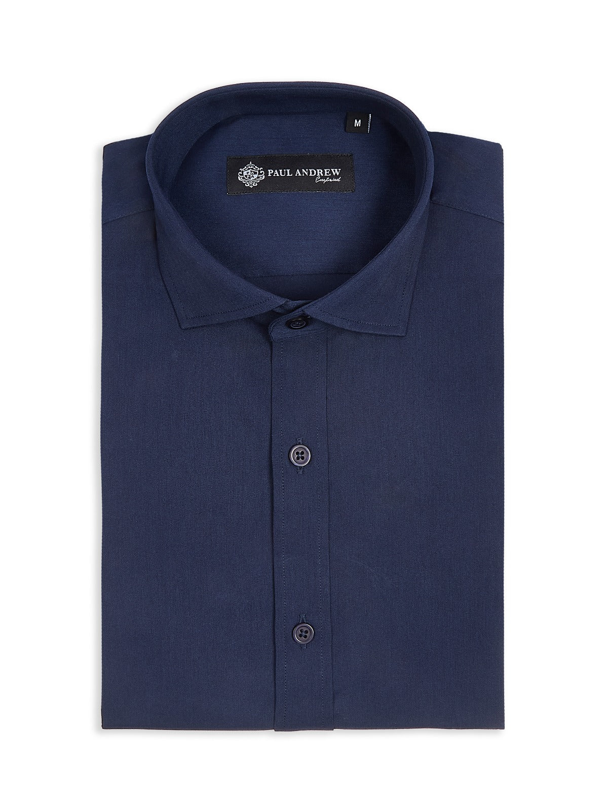 Men's Double Cuff Tailored Fit Formal Shirt - Navy