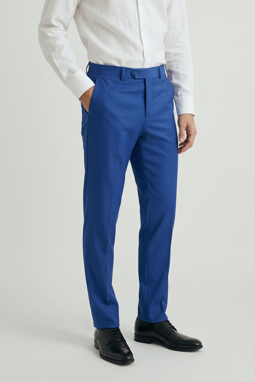 Men’s Formal Dress Trousers - Roman - Blue