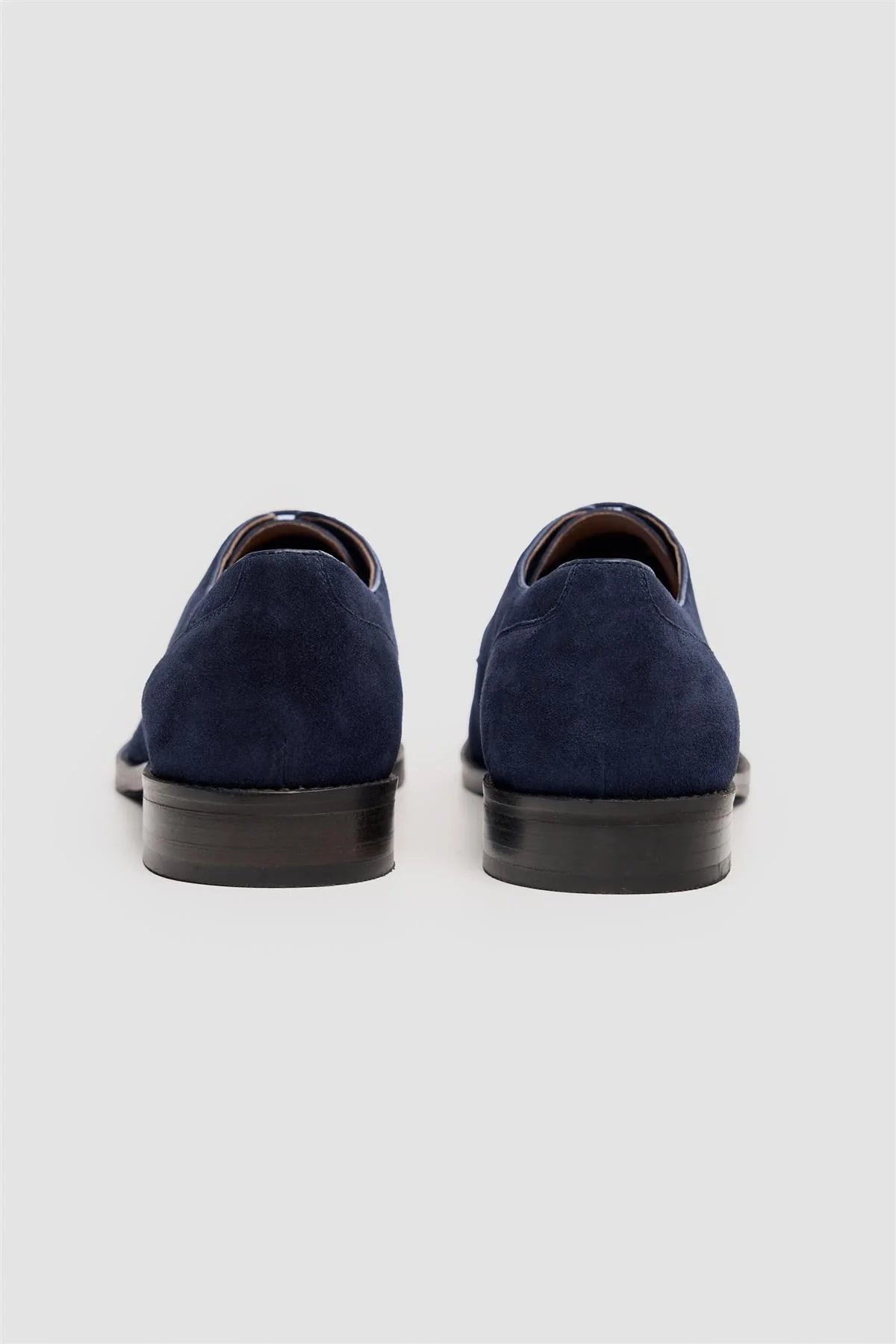 Zapatos Derby de Gamuza Genuina para Hombre con Punta Delantera - Brera - Azul Marino