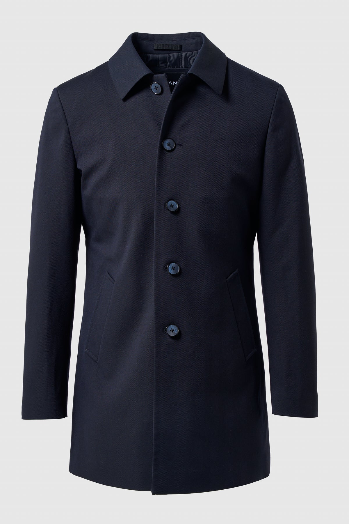 Men’s Herringbone Overcoat - Cavani Manari Navy Front Picture