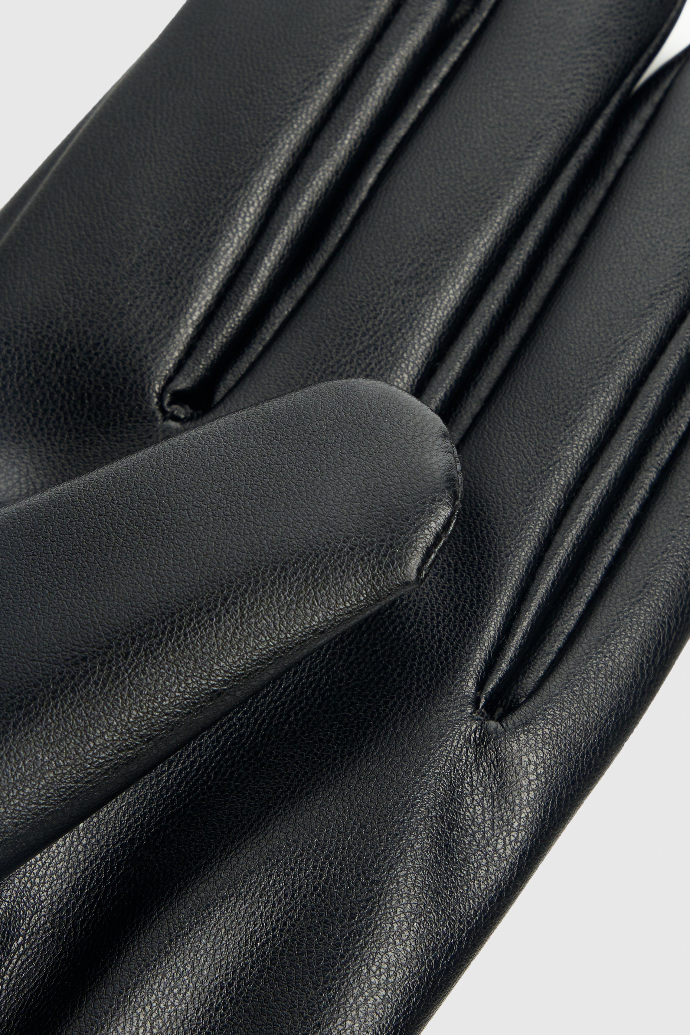 Herren-Lederhandschuhe mit verstellbarem Schnallenriemen - Schwarz