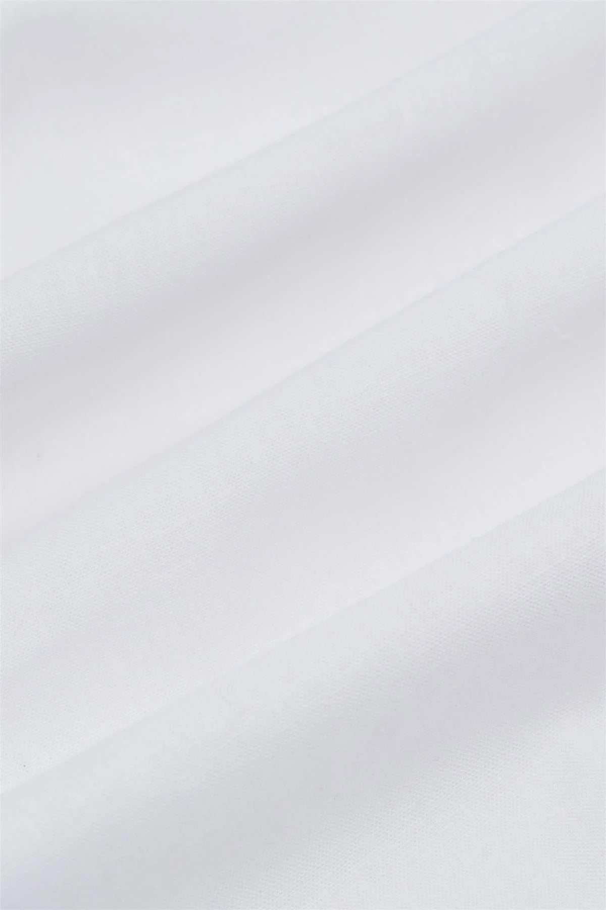 Men’s Linen Blend Slim Fit Button Up Shirt - Matera - White Fabric Picture