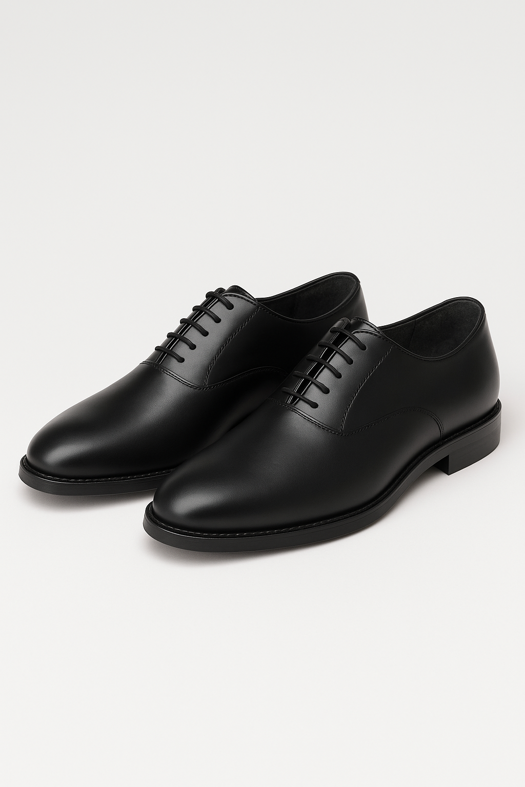 Men’s Matt Oxford Shoes - Soho - Black Pair Side picture