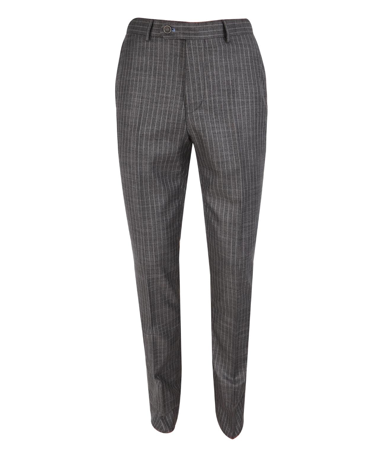 Pantaloni a righe sottili da uomo - YORK Grigio