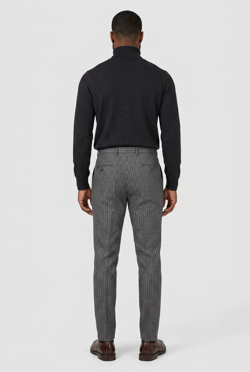Pantaloni a righe sottili da uomo - YORK Grigio